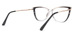 Carina Schwarz Klar Cateye Brille2