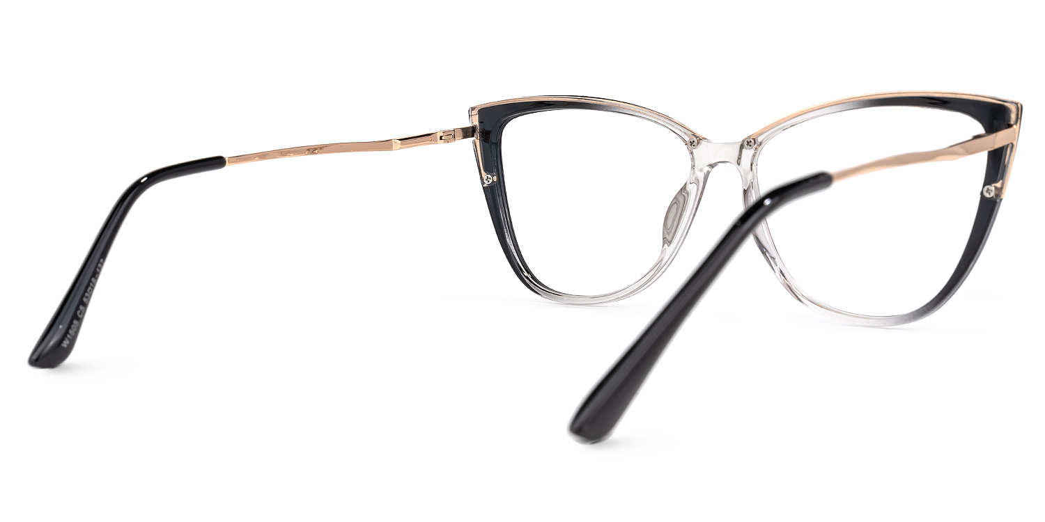 Carina Schwarz Kristall Cateye Brille2