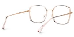 Kelby Rosa-Blau Quadratisch Brille2