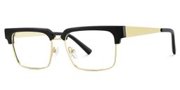 Gerena Schwarz-Gold Browline Brille2