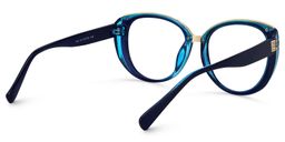 Oval Blaue Cateye Brille4