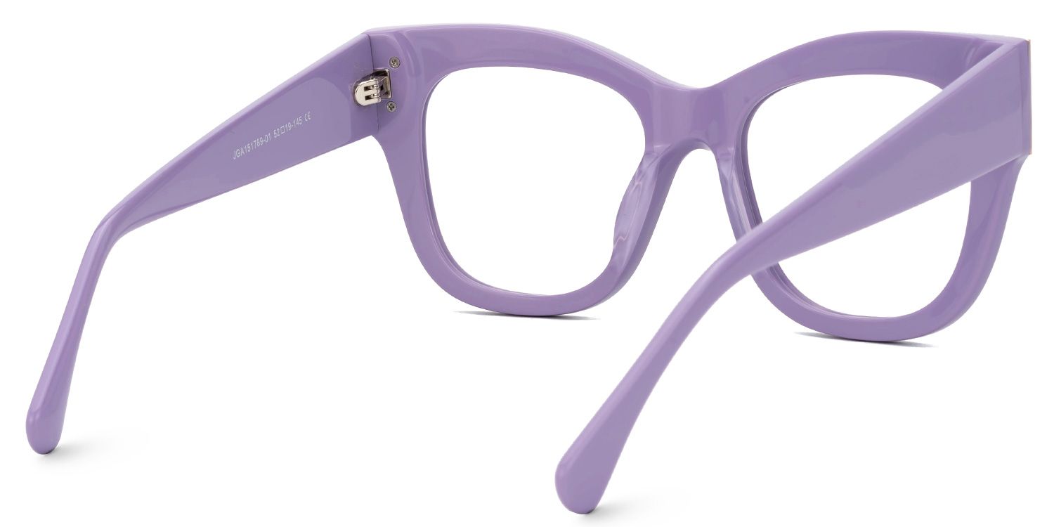 Minfia Lila Quadratisch Acetat Brille2