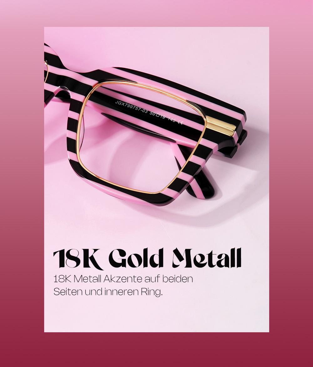 Taylor Schwarz-Rosa Quadratisch Brille