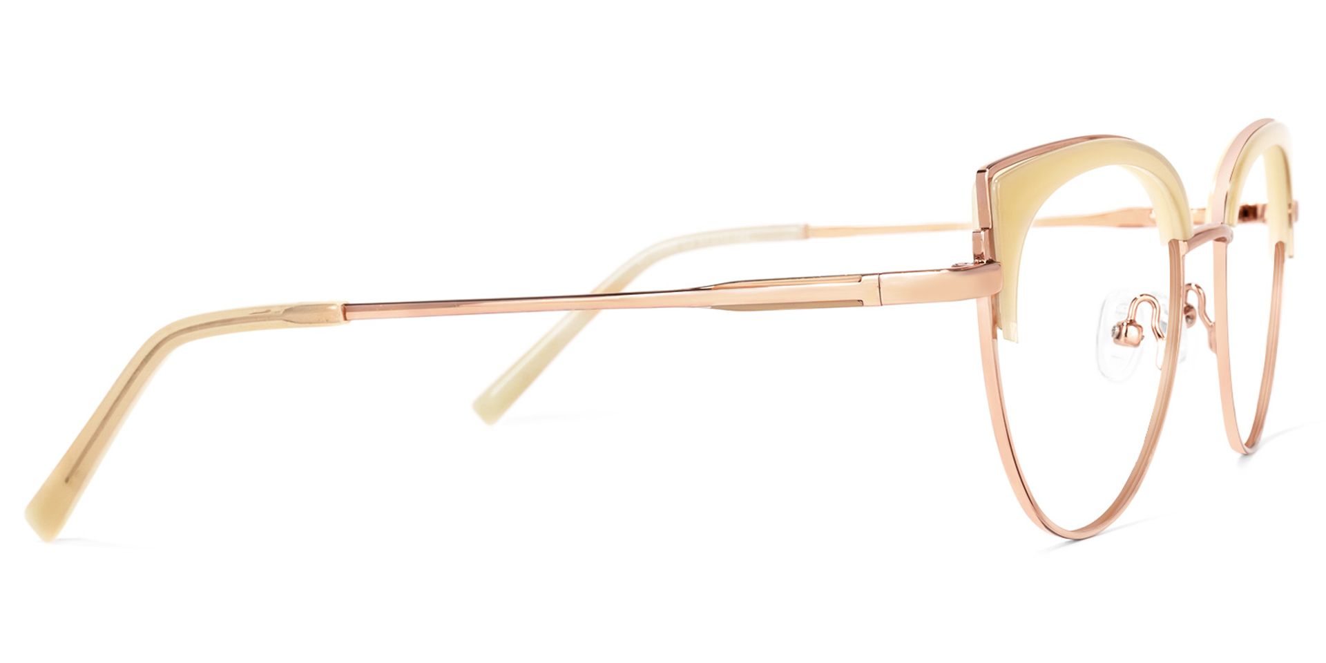 Lorchen Gelb-Gold Cateye Brille3