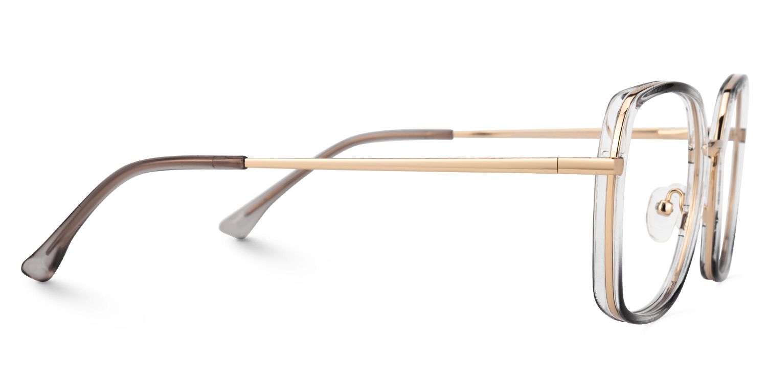 Kelby Grau-Schwarz Quadratisch Brille3