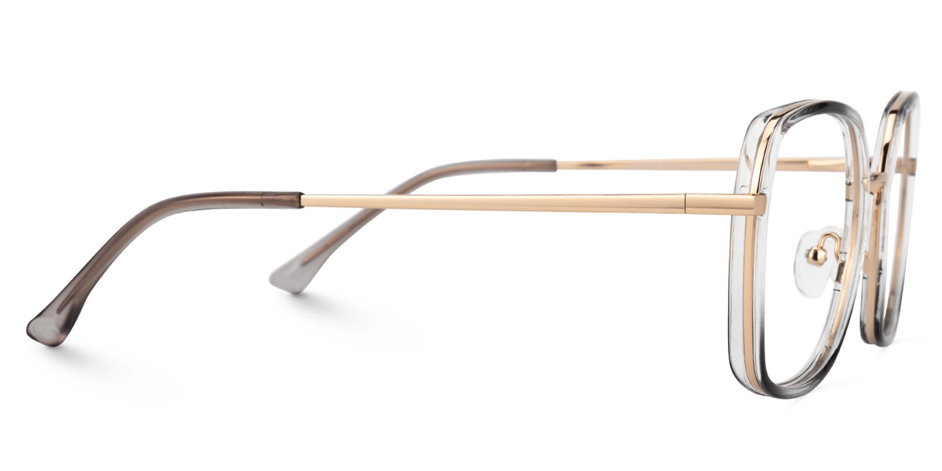 Kelby Grau-Schwarz Quadratisch Brille3