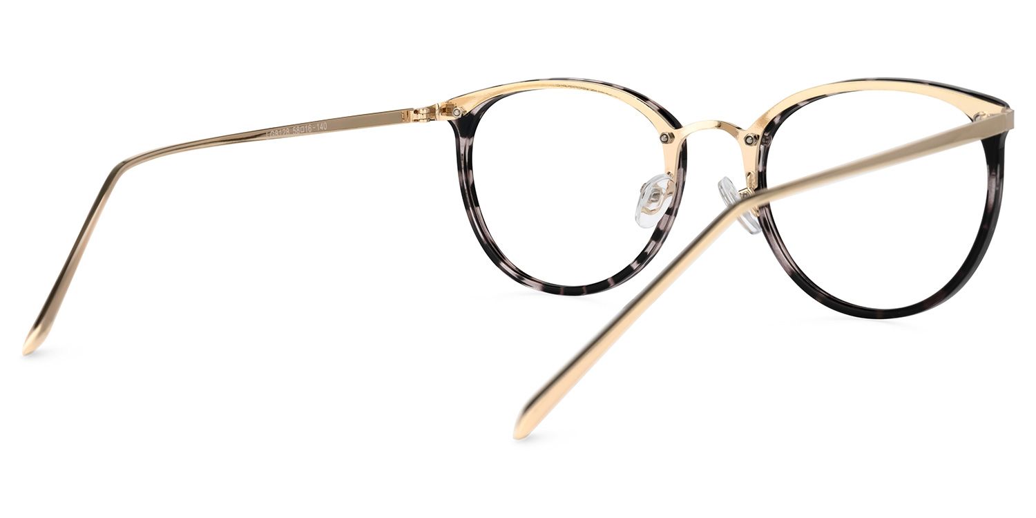 Abbas Schwarz-Tortoise Rund Brille3