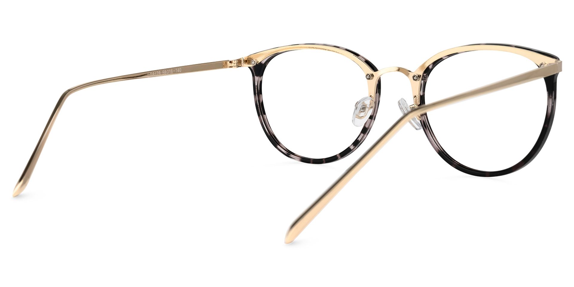 Abbas Schwarz-Tortoise Rund Brille3