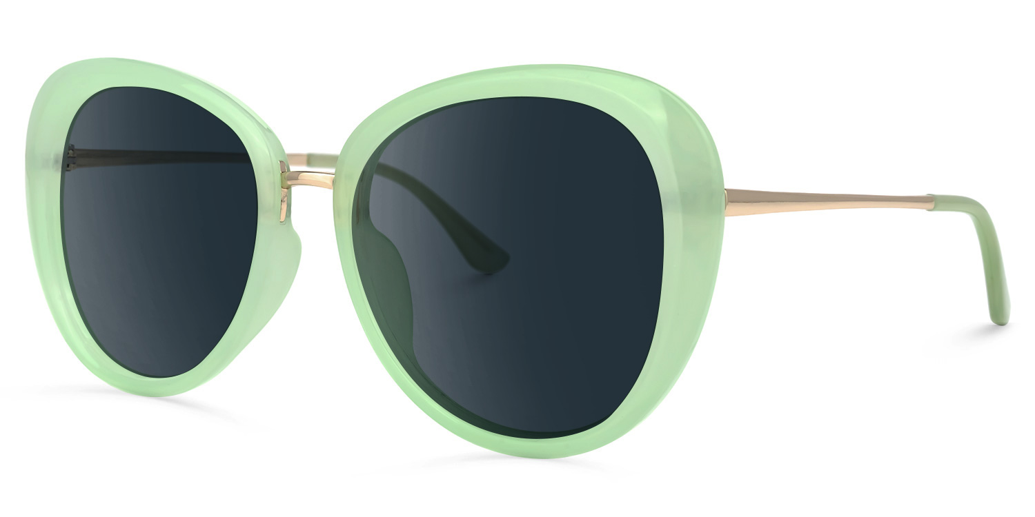 ZEELOOL Hagan Grün Cateye Sonnenbrille