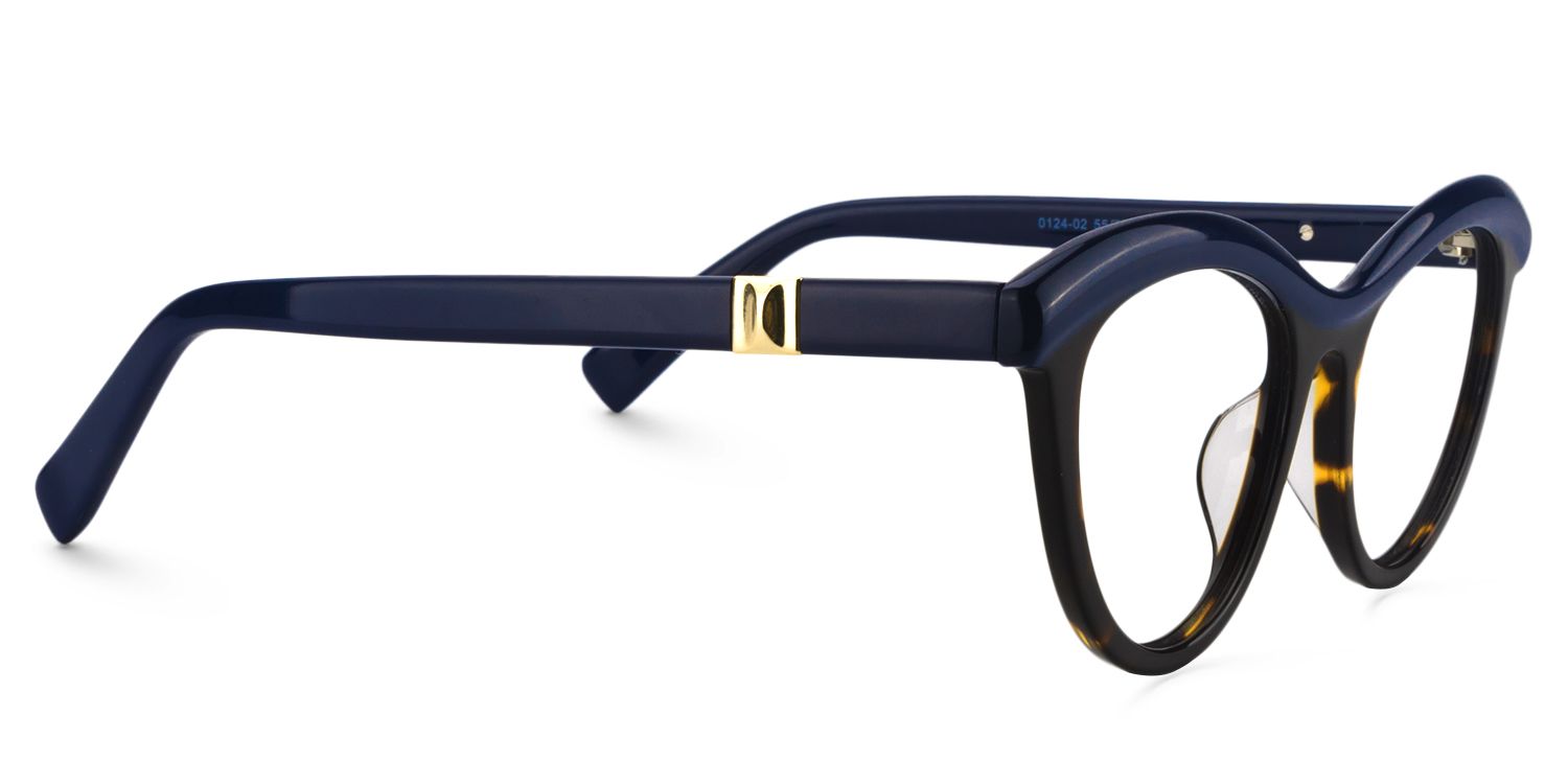 Sean Schwarz-Blau Cateye Brille3