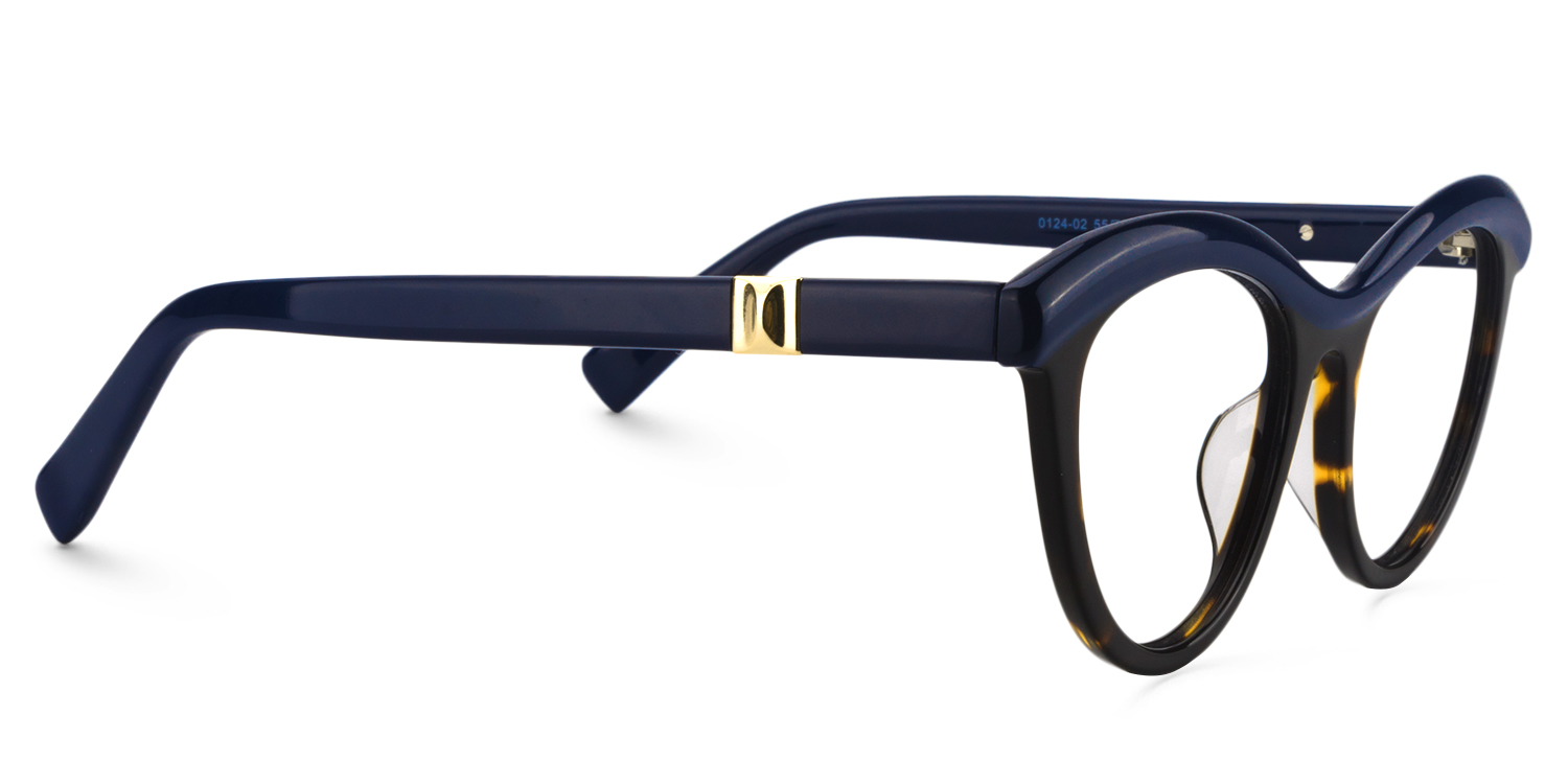 Sean Schwarz-Blau Cateye Brille3