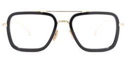Gifford Schwarz Gold Pilot Brille0