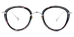 Clementine Schwarz-Tortoise Rund Brille0