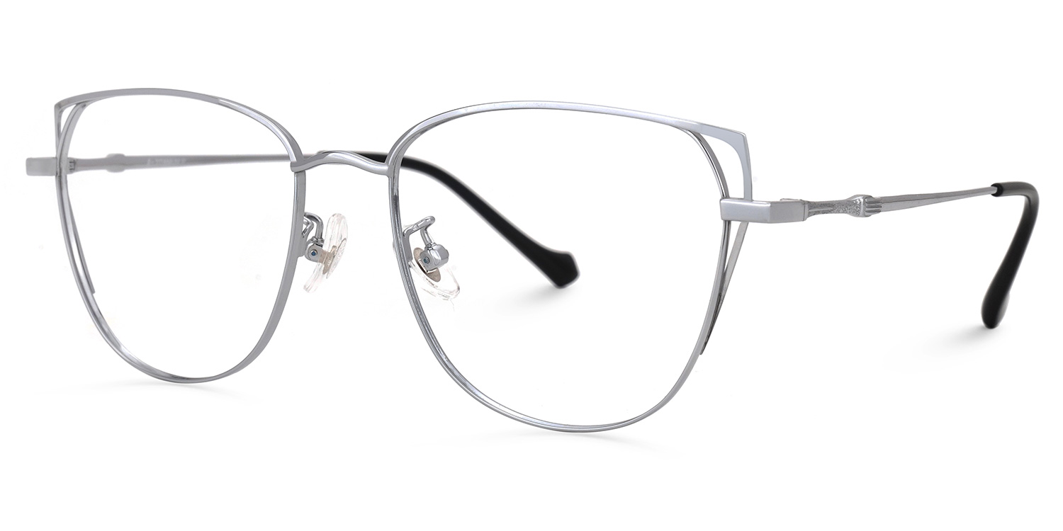 Unica Silber Cateye Brille1