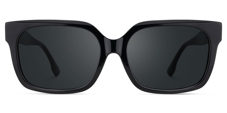 Liesel Schwarz Rechteckig Sonnenbrille