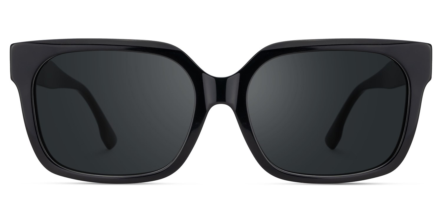 Liesel Schwarz Rechteckig Sonnenbrille