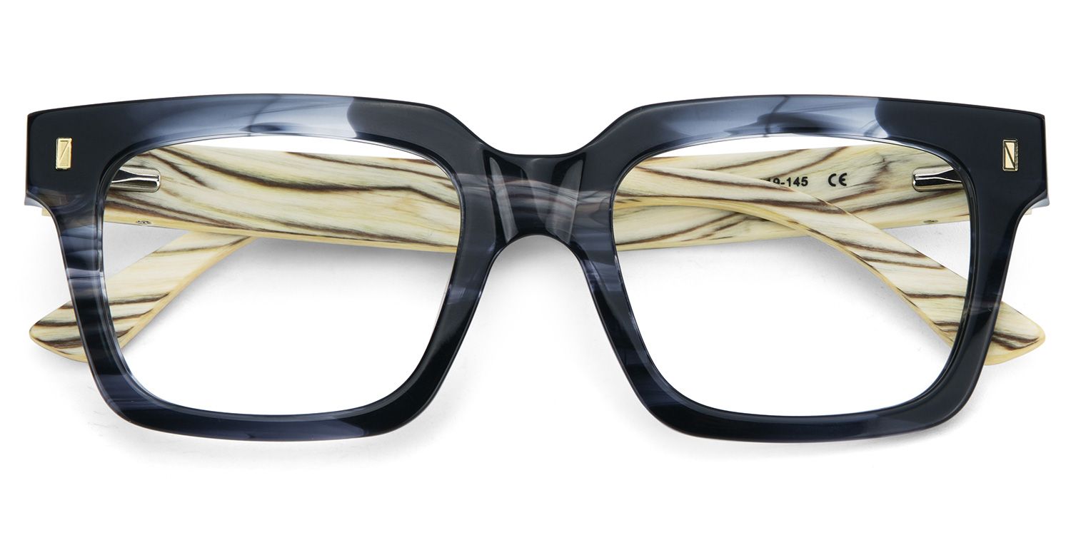 Rangel Grau Rechteckig Gemischte-Materialien Brille1