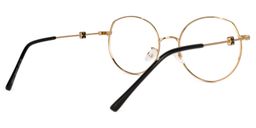 Early Schwarz-Gold Rund Brille3