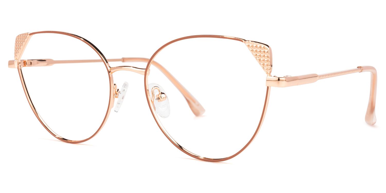 Eve Rosa-Gold Cateye Brille1