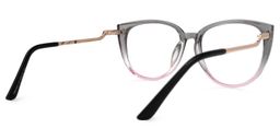 Cara Grau-Rosa Cateye Brille2