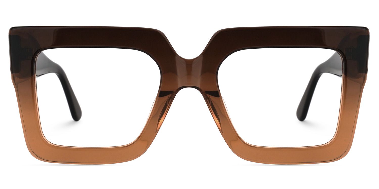 Brandon Gelbbraun Quadratische Brillen0