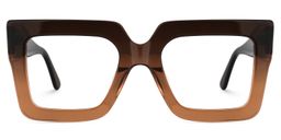 Brandon Gelbbraun Quadratische Brillen0