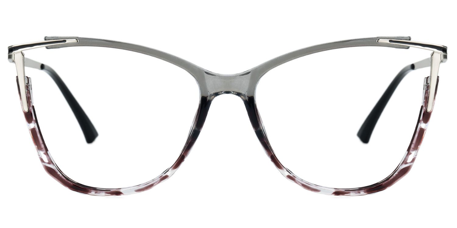 Yomary Grau Cateye Brille0