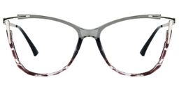 Yomary Grau Cateye Brille0
