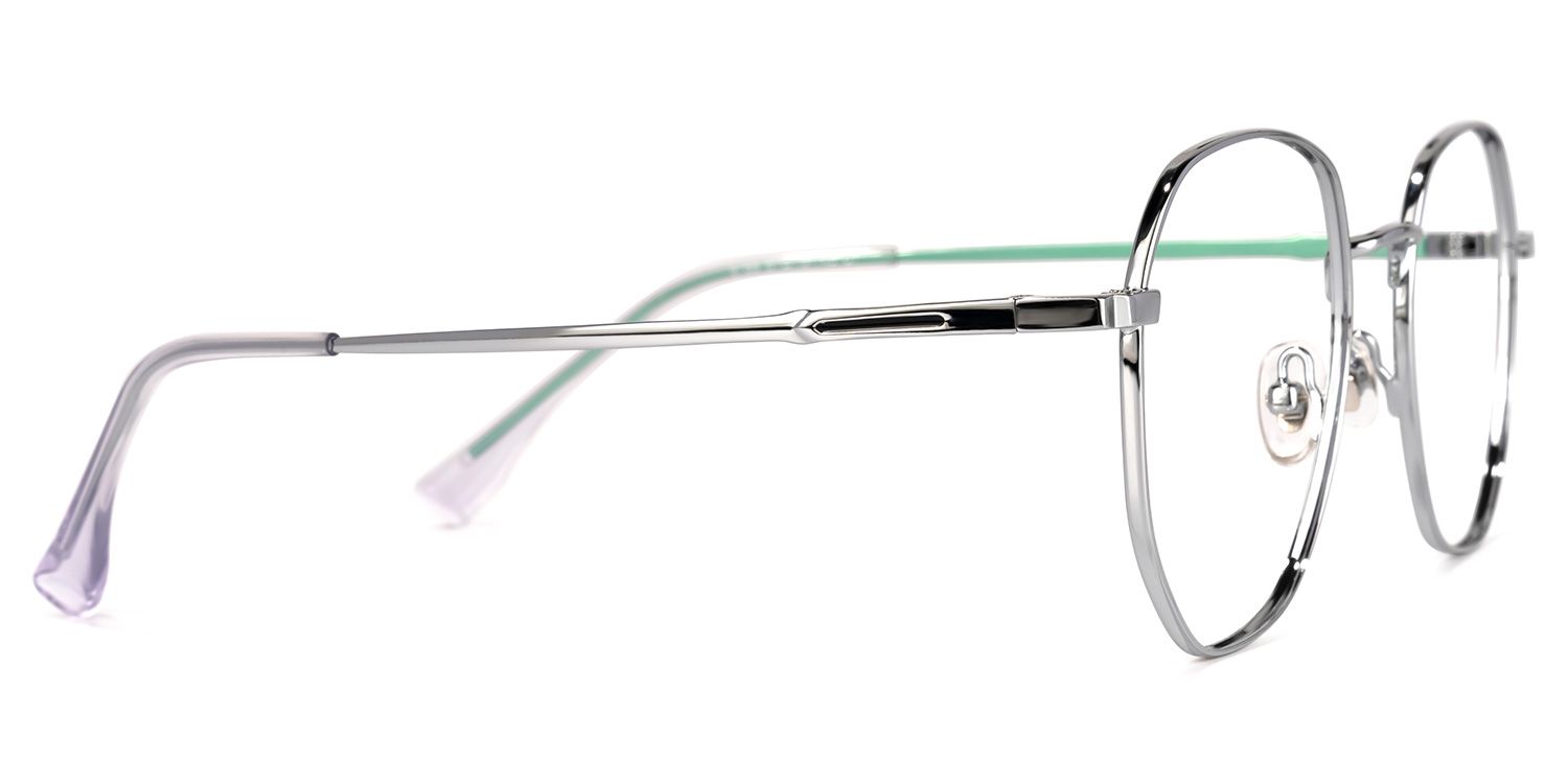 Benson Silber Geometrisch Brille2