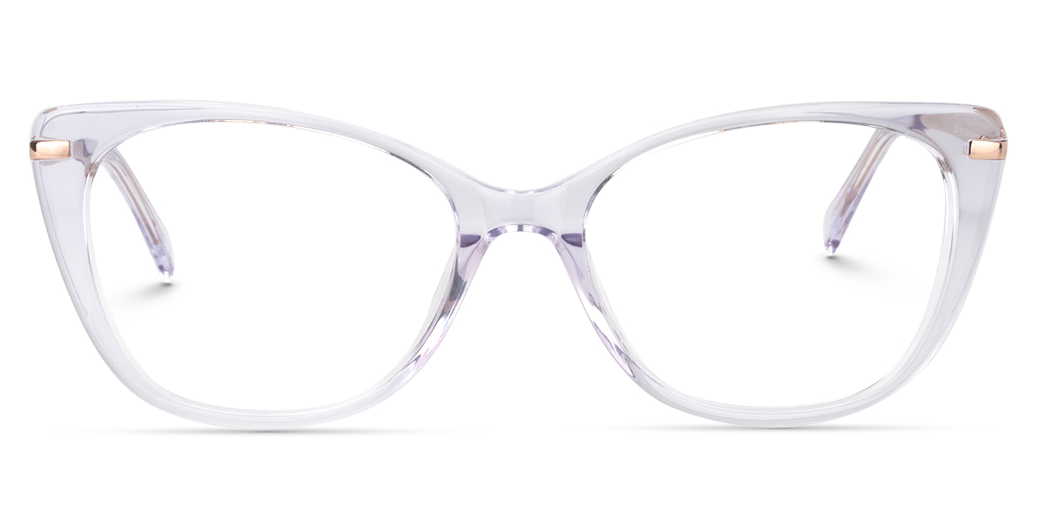 Helllila Kristall Cateye Brille0