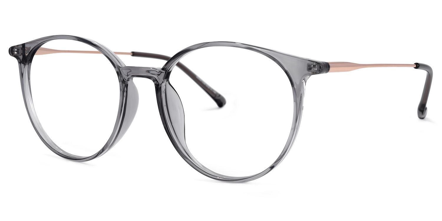 ZEELOOL Ohnicio Grau Rund Brille