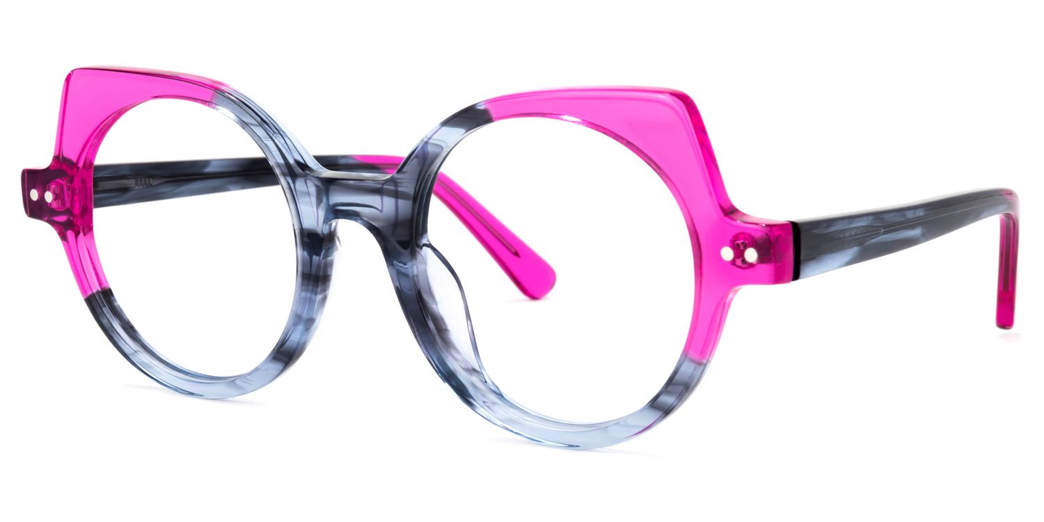 Gilbert Grau-Rosa Cateye Brille1