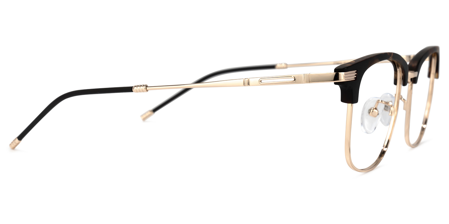 Wilona Schwarz-Tortoise Browline Brille2