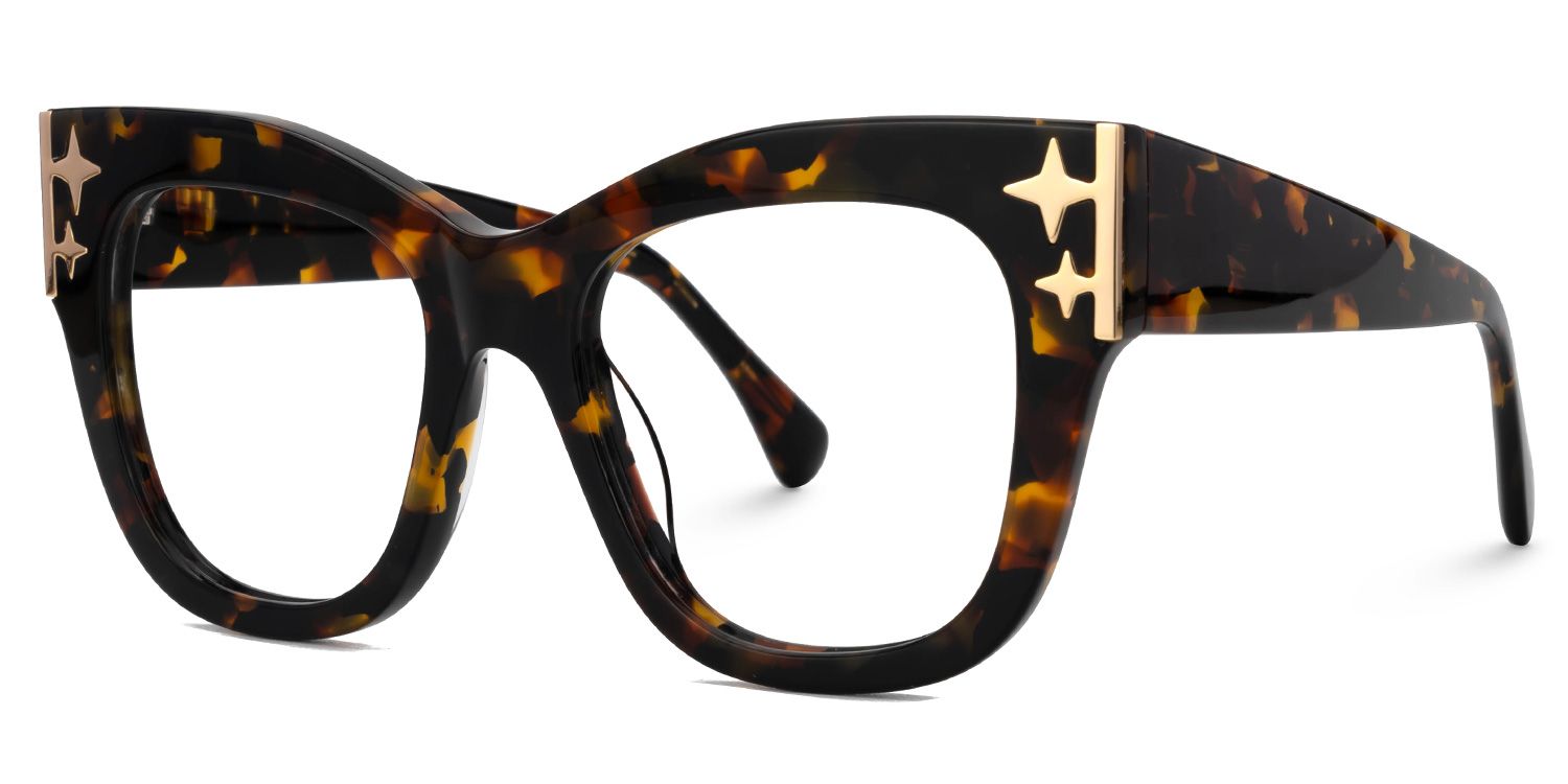 Minfia Tortoise Quadratisch Acetat Brille1