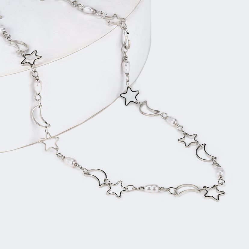 Pallu Silber-Stern-Mond Brillenkette