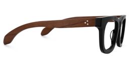 Sam Schwarz Rechteckig Holzbügel  Brille3