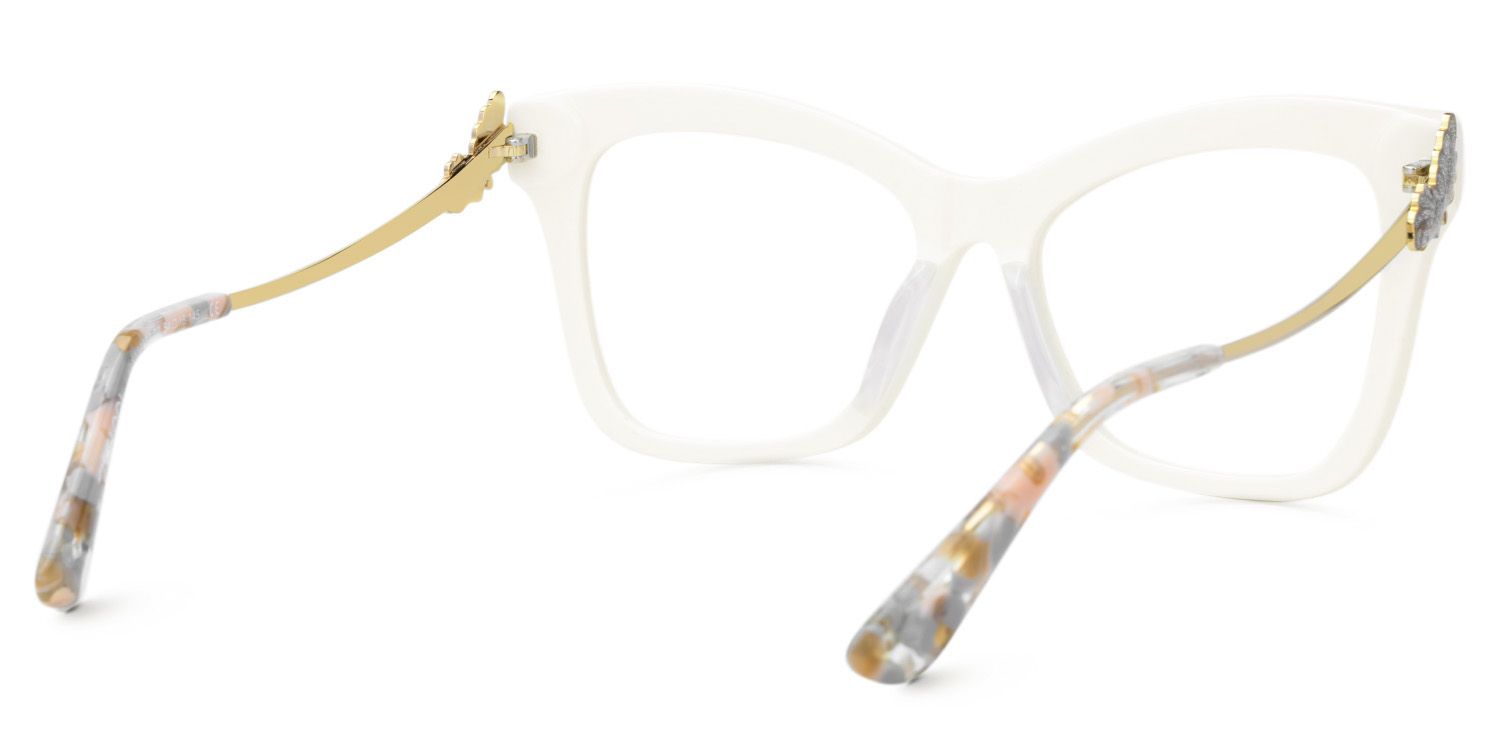 Elida Weiß Schmetterling Gemischte Materialien Brille2