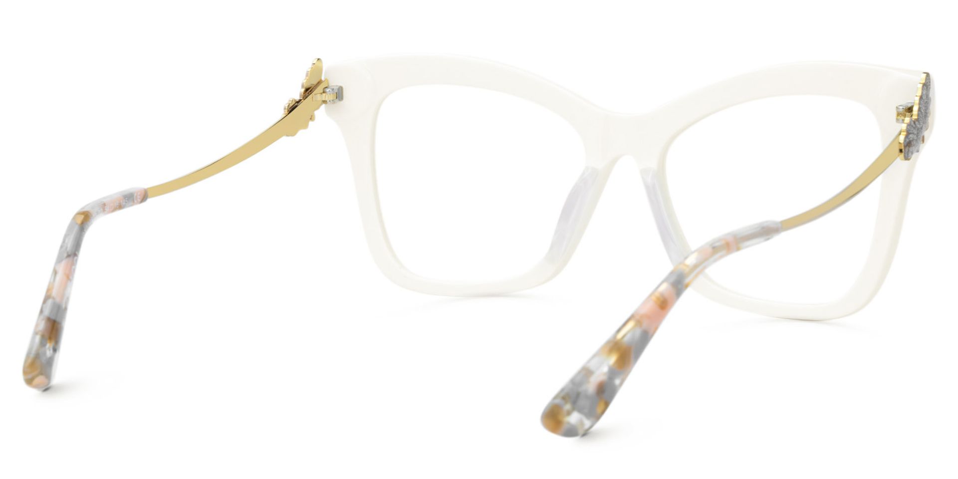 Elida Weiß Schmetterling Gemischte Materialien Brille2