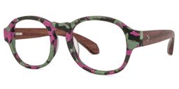 Orida Bunt-Tortoise Rund Brille1