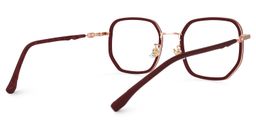 Kimi Dunkelrot Geometrisch Brille2