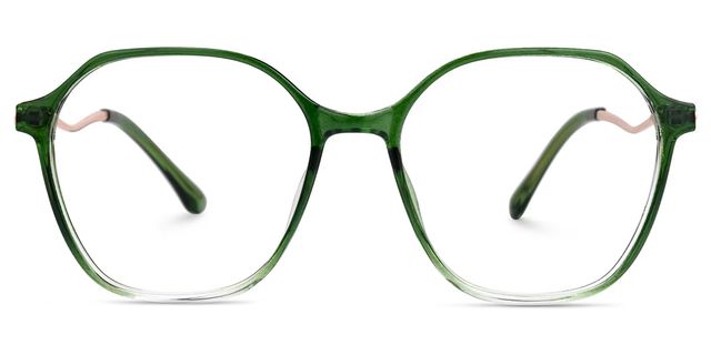 Kayee Grün Geometrisch Brille
