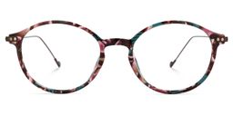 Malvina Blumendruck-Bunt Rund Brille0