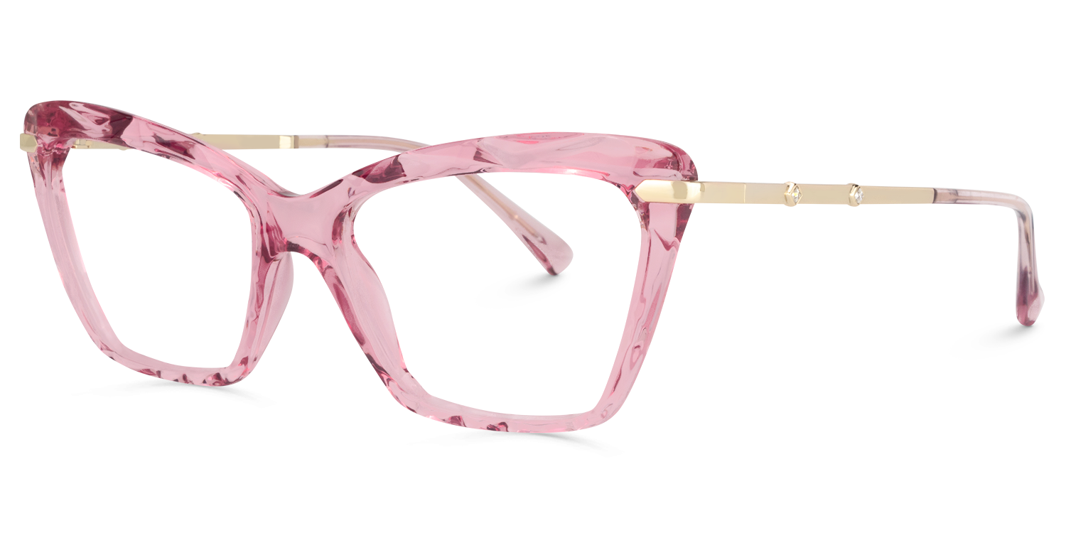 Juliet Klar Rosa Cat Eye Brille1