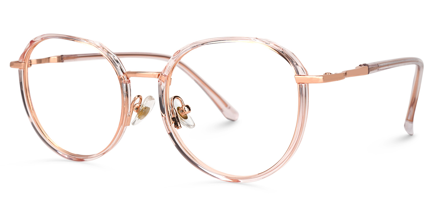 Kairos Rosa-Gold Rund Brille1