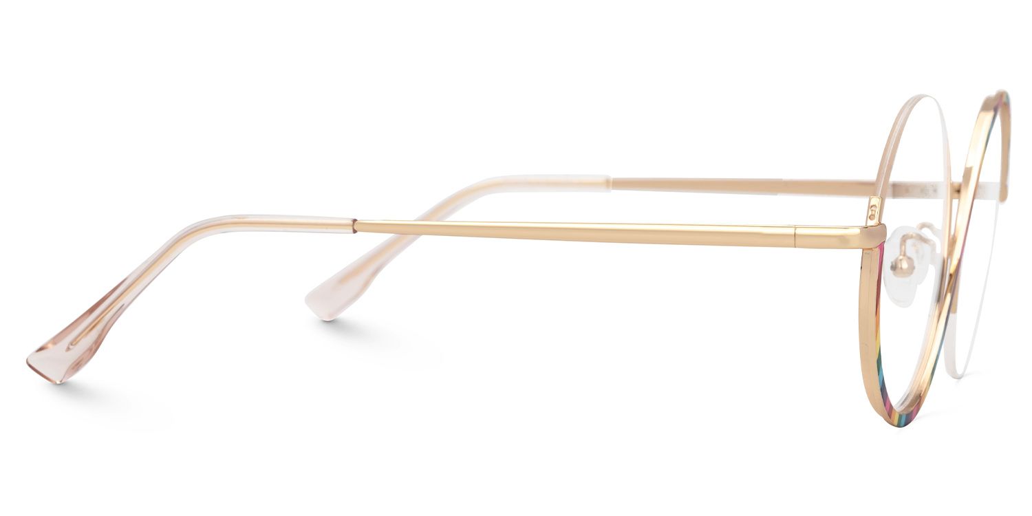 Alina Bunt Rund Metall Brille3