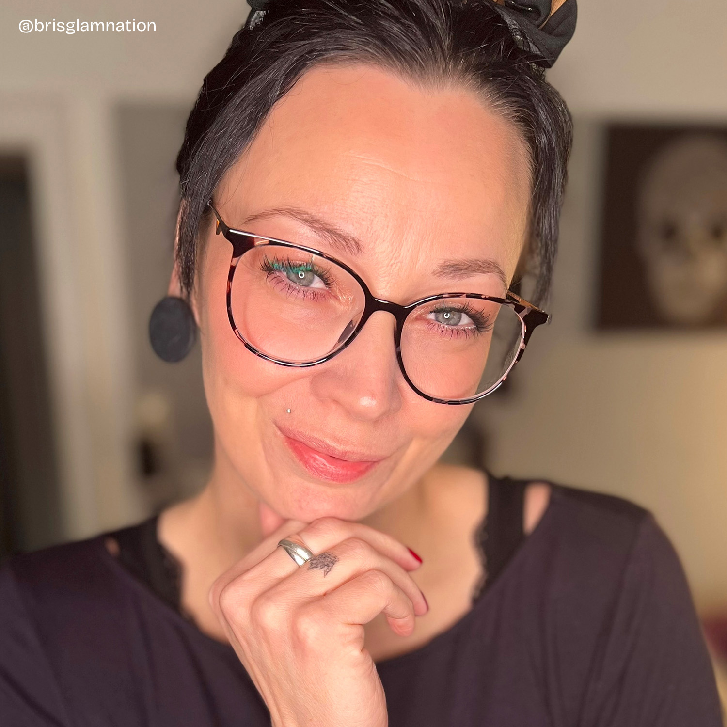 Babbage Schwarz-Tortoise Rund Brille7