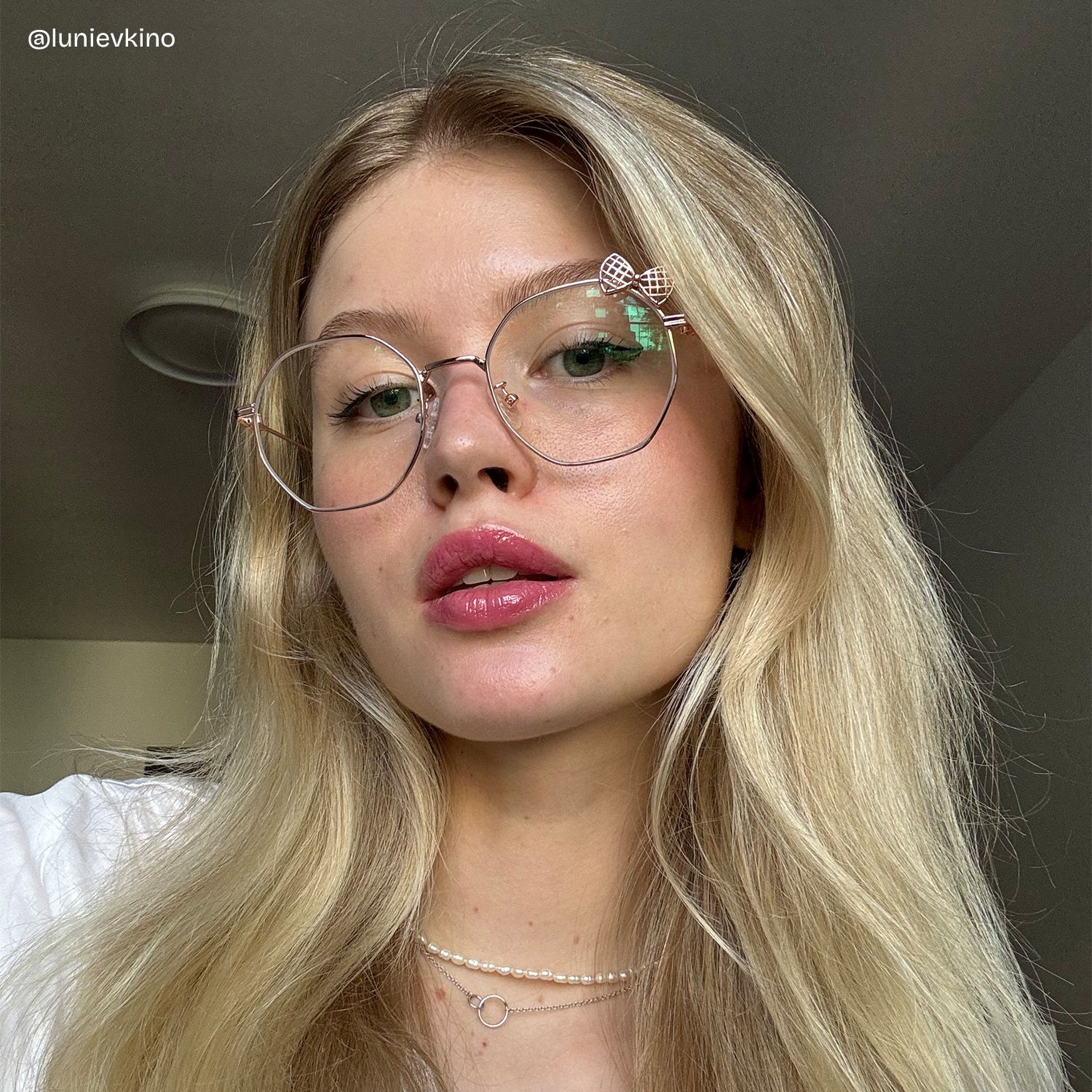 Kaitlyn Rosa-Gold Geometrisch Brille7