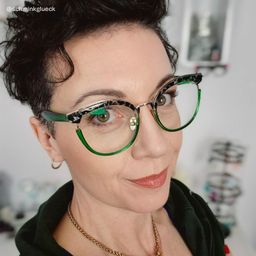 Laraine Grün Cateye Brille7