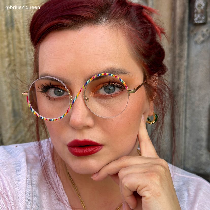 Alina Bunt Rund Brille
