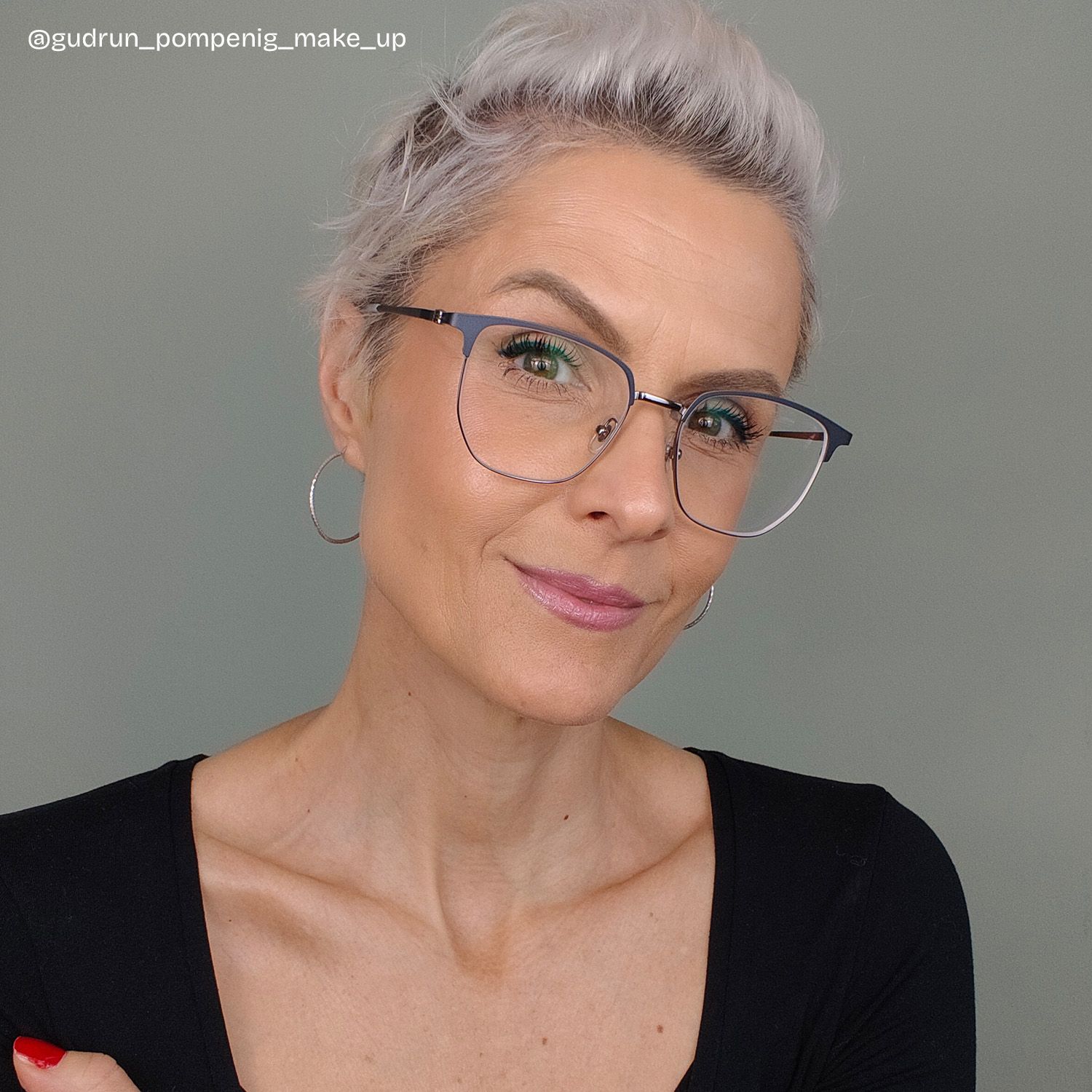 Orpah Grau Browline Metall Brille7